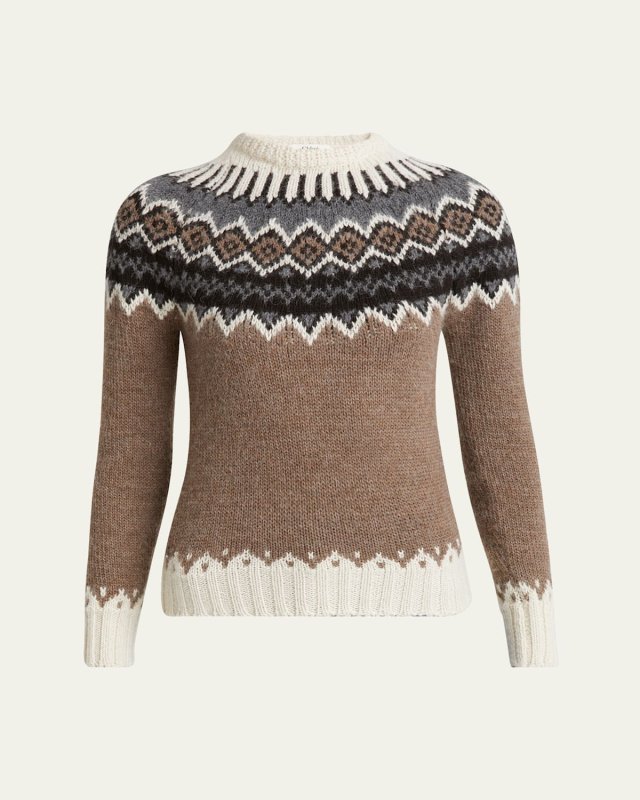 Fair Isle Alpaca Wool Cashmere Sweater